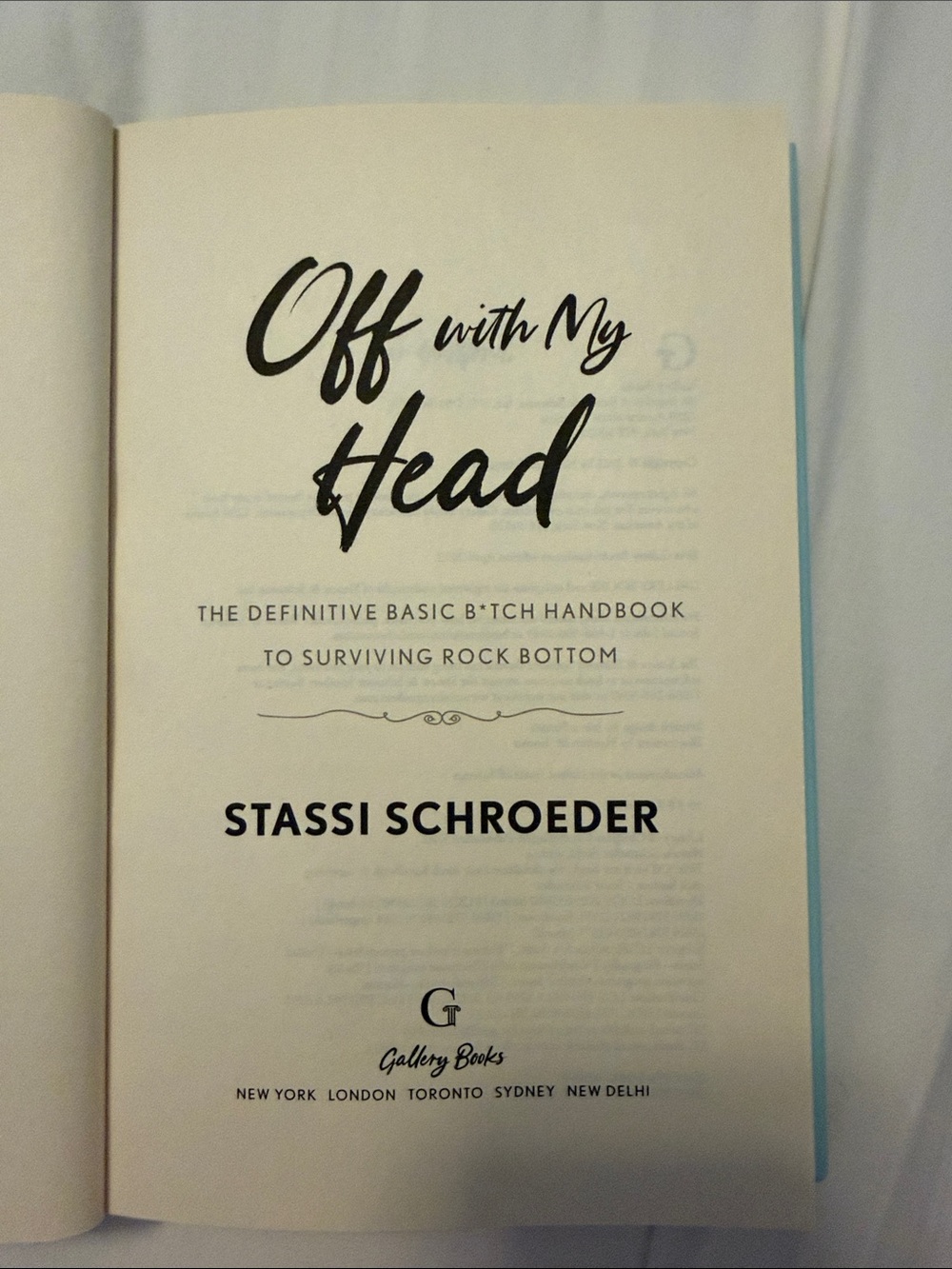 Off with my head by Stassi Schroeder